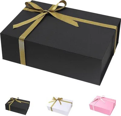 Produktbild von Famanu Geschenkbox mit Deckel für Hochzeit, Geburtstag und Weihnachten - 26 x 18 x 7,5 cm