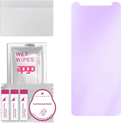 Produktbild von apgo Hybrid Schutzglas, kompatibel mit Cubot Nova, Anti-Blue, 9H Härte, toller Ersatz für Hartglas, kratzfester Displayschutzglas, Displayschutz, Full Glue
