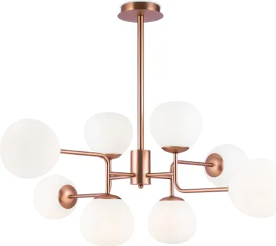 Produktbild von Maytoni Moderne Kronleuchter Erich 8xE14 excl. in Messing aus Metall Glas 40 W für Küche, Schlafzimmer, Wohnzimmer, Esszimmer, Lobby