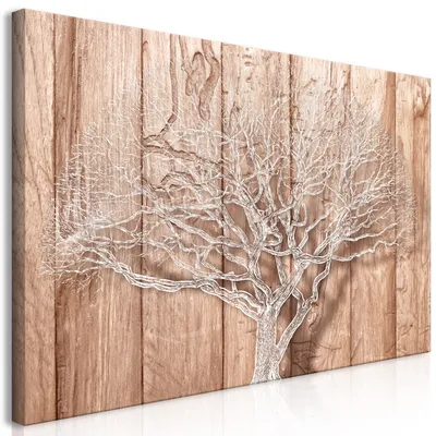 Produktbild von Wandbild Mega XXXL Baum 250x125 cm Einteiliger XXL-Format Kunstdruck zur Selbstmontage Leinwandbilder moderne Bilder DIY Wanddekoration Wohnung Deko Holz Bretter b-C-0046-ak-h