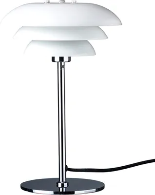 Produktbild von Tischlampe, Tischleuchte, Nachttischlampe, Schreibtischlampe, LED Leselampe, DL20 Kleine Opal/chrom Metall