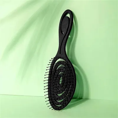 Produktbild von Bio-Haarbürste, Sanftes Haare Entwirren für alle Haartypen, nasses und trockenes Haar, Schwarz