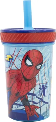 Image de Gobelet anti-renversement Spiderman PP 370 ml - Gobelet en plastique Drop Safe avec système Smartgrip