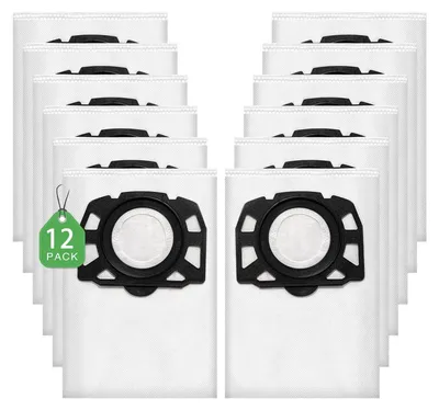 Produktbild von 12 Stück KFI 357 Staubsaugerbeutel für Kärcher WD Serie - Ersatz für Nass-/Trockensauger