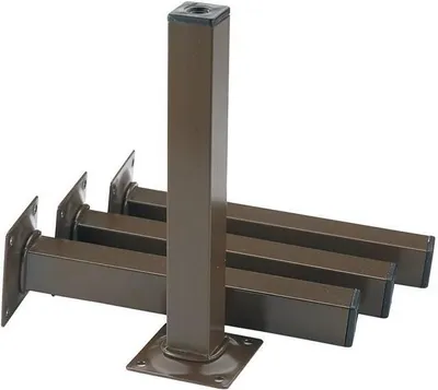 Produktbild von Element System Möbelfuß Höhe 150mm Tragkraft je Fuß 50kg VK-Stahlrohr 25x25mm verchromt - 11101-  00012