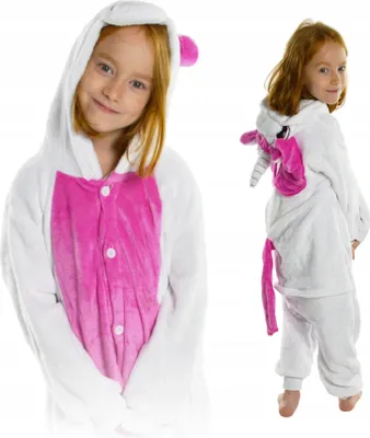 Immagine prodotto di ZOLTA Bambini Costumi Cosplay Onesie Unicorno Rosa Taglia M Tute Pigiama Ragazze Ragazzi Costume Halloween