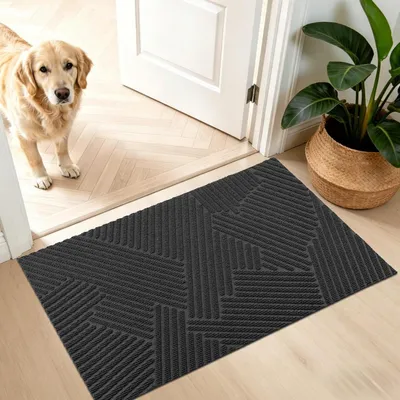 Immagine prodotto di Tappetino antiscivolo per interni/esterni, 60x90 cm, colore nero