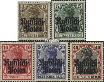 Produktbild von Briefmarken Dt. Besetzung Polen 1. WK 1915 Mi 1-5 (kompl.Ausg.) gestempelt Germania