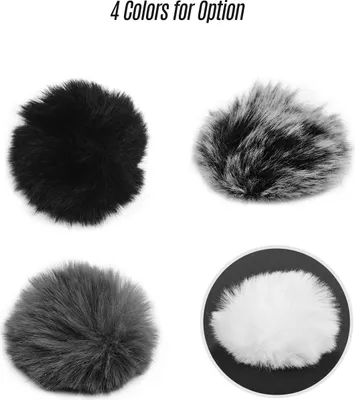 Image de Microphone -Mousses -Fourrure -Pare-vent, Doux et délicat, Facile à installer, Réducteur d'interférences du vent pour une utilisation en intérieur et en extérieur (Yctzeg1bayohku8-OW)