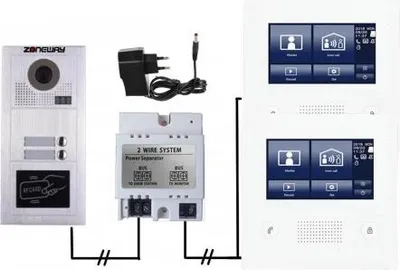 Obrázek produktu pro Set videozvonku ZONEWAY ZW-432M + ZW-619-2D