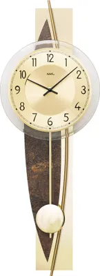 Produktbild von AMS W7453 Pendelwanduhr mit Metallstruktur und Messing-Veredelung