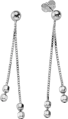 Produktbild von Zeeme Basic Ohrringe 925/- Sterling Silber 4,4cm weiß ohne 301220009R