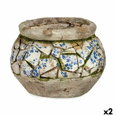 Obrázek produktu pro Dekorativní zahradní váza z polyresinu 28 x 19,5 x 28 cm (2 kusy)