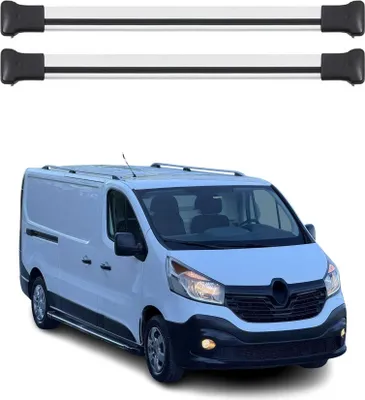 Image de OMAC Barres de toit en aluminium pour Renault Trafic III 2014-2026 Gris 2Pcs