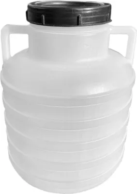 Produktbild von Weithalsfass 10 Liter Sauerkrautfass Regen Fass Gepäcktonne Camping weiß