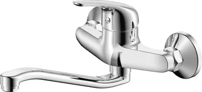 Produktbild von BELVIT Küchenarmatur Wandmontage chrom Einhebel schwenkbarer langer Auslauf