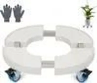 Produktbild von Pflanzenroller Rund Ø 38-52cm Einstellbarer Blumenroller Rollbrett Pflanzentrolley Außenbereich 360 ?Räder bis 300 Kg Für Hausgarten Blumentopf