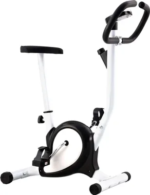 Image de vidaXL Vélo d'appartement avec entraînement par courroie noir