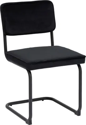 Image de Eazy Living Chaise de salle à manger en velours Binche Noir