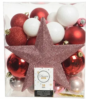 Immagine prodotto di Set di decorazioni natalizie con punta 33 pezzi 8-5 cm