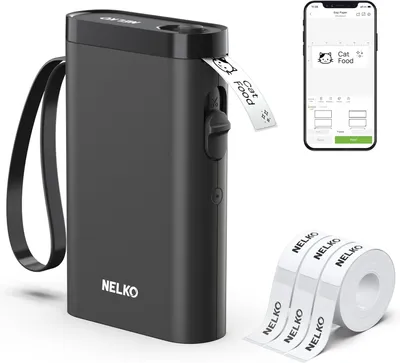 Produktbild von Nelko Etikettendrucker,Bluetooth P21 Etikettiergerät mit 3 Aufklebern SCH