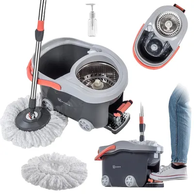 Obrázek produktu pro Mop, materiál: mikrovlákno, výška: 128 cm, vhodný pro různé typy podlah, vysoká savost, netoxické materiály