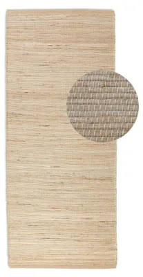Immagine prodotto di Tappeto in juta Hanse Home, modello Dhaka, realizzato a mano, in fibra naturale, colore beige dorato - 80x200 cm
