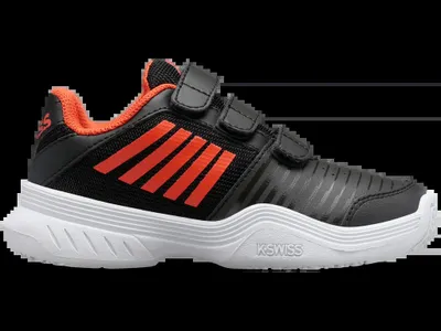 Image de K-SWISS TENNIS COURT EXPRESS STRAP OMNI 041-M Noir jais/Orange vif/W 13C