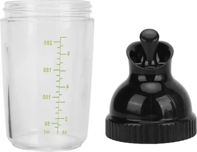 Zdjęcie produktu dla Shaker do sałatek 200 ml, bez BPA – nie przecieka – shaker do sałatek z pokrywką do kuchni (czarny)