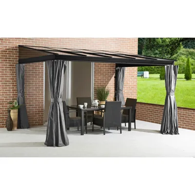 Obrázek produktu pro Sojag kryt terasy St. Barthelemy 10x12 antracit 296 x 364 x 240 cm (D x Š x V) Hliník