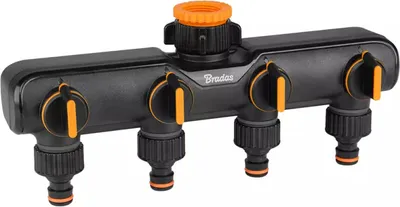 Produktbild von 4-Wege-Verteiler mit Ventilen für Wasserhahn IG1" oder IG3/4" Wasserverteiler Wasseranschluss Verteiler für Garten Rasen Bewässerung