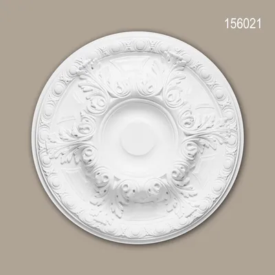 Produktbild von PROFHOME 156021 Rosette aus Polyurethan Deckenrosette Zierelement Ø 49,0 cm