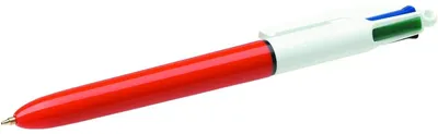 Obrázok produktu pre Pero BIC 4 farby, tenká špička (0,8 mm), s klipom - balenie