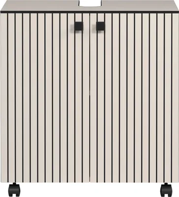 Produktbild von trendteam Bad Waschbeckenunterschrank Pure Bliss Cashmere Hellgrau Melamin B/H/T ca. 60/64/42 cm