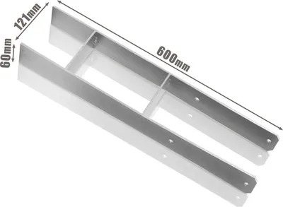 Produktbild von Jopassy H-Pfostenträger 121 mm, 2 Stück, zum Einbetonieren, mit 4 Löchern. Pfostenanker für Zäune, Pergolen, Carports, Stelzenhäuser, Spieltürme, Holzpfosten, statisch geeignet für hohe Flecht- und Sichtschutzzäune und Holzkonstruktionen bis 260 cm Höhe.