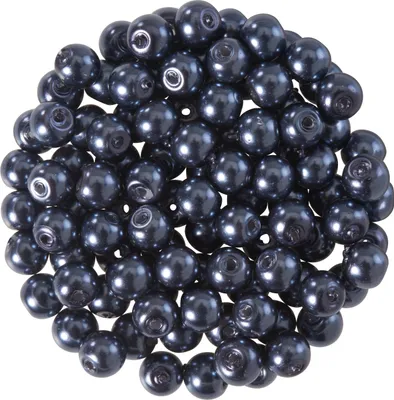 Produktbild von Glaswachsperlen, Ø 4 mm, 100 Stück Anthrazit