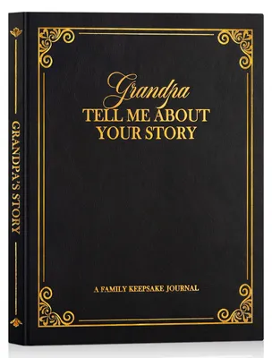 Großvater Erzählbuch mit 270+ Fragen, schwarz, Erinnerungsalbum