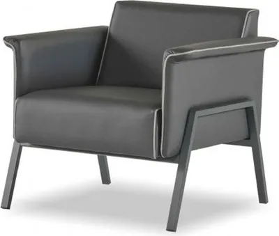 Produktbild von Dunkelgraue Arbeitszimmer Garnitur 2x Textil Sessel 2x Zweisitzer Möbel