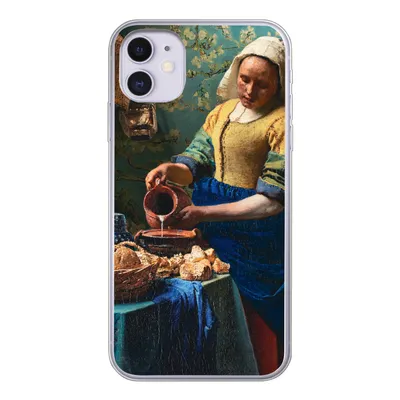 Produktbild von MuchoWow® Handyhülle Schutzhülle Hülle für iPhone 11 Milchmädchen - Mandelblüte - Alte Meister Silikon Softcase Handy Hülle - Handytasche