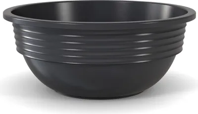 Produktbild von plastard Pflanzschale, Anthrazit, rund, aus recyceltem Kunststoff, 40 cm Durchmesser, 20 cm hoch, 10 Liter Volumen, witterungs- & UV-beständig, langlebig, mit vorbereiteten Ablauflöchern, für Garten, Balkon, Terrasse & Wohnräume