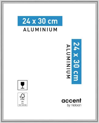 Produktbild von accent by nielsen Aluminium Bilderrahmen Accent, 24x30 cm, Silber