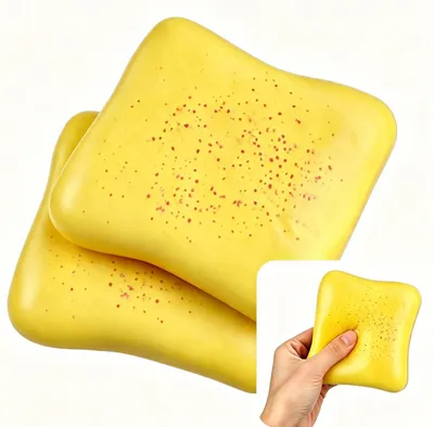 Produktbild von 2 Stück Butter Toast Squishy,Quetschspielzeug,Spielzeug Langsam Aufsteigendes Zappel Spielzeug für Büro Schule