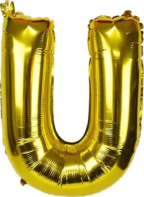 Zdjęcie produktu dla Złoty Balon Foliowy W Kształcie Litery U 40 Cm