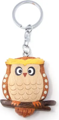 Immagine prodotto di Portachiavi in legno - gufo