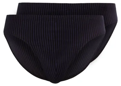 Produktbild von SKINY Herren Slips, 2er Pack - Brasil Slip, Baumwolle Stretch, Single Jersey Schwarz/Weiß M