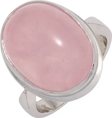 Produktbild von JOBO Damen Ring 925 Sterling Silber rhodiniert 1 Rosenquarz Silberring Größe 50