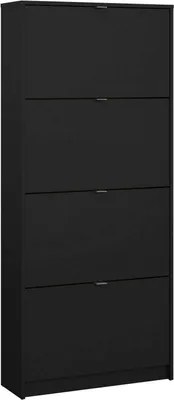 Immagine prodotto di Dmora Scarpiera Epidoto 24.05x70.3x162h cm Nero, 24 Paia 4 Ante