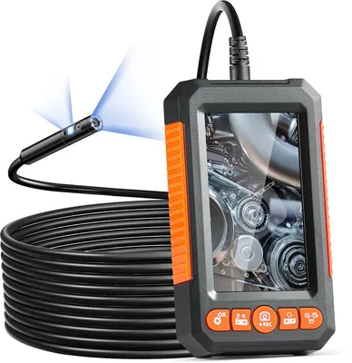 Image de Caméra endoscopique - Endoscope - 1080p - Câble de 5 mètres - Écran de 4,3 pouces - Adapté aux inspections industrielles - Noir