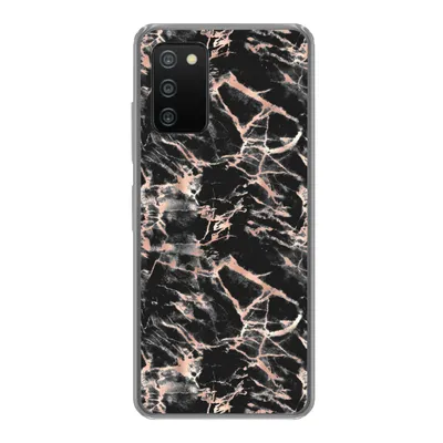 Produktbild von MuchoWow® Handyhülle Schutzhülle Hülle für Samsung Galaxy A03s Roségold - Marmor - Muster - Schwarz Silikon Softcase Handy Hülle - Schutz