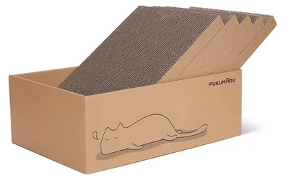 Immagine prodotto di Tiragraffi per gatti in cartone - 5 pezzi - Cartone ondulato - Con scatola